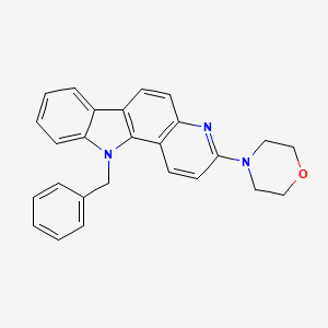 11H-Pyrido(3,2-a)carbazole, 3-(4-morpholinyl)-11-(phenylmethyl)-