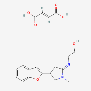 1-Methyl-4-(2-benzofuryl)-2-(2-hydroxyethylamino)pyrrolidine hydrogen fumarate