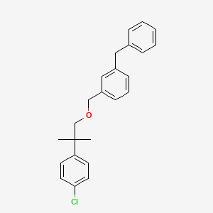 molecular formula C24H25ClO B12749041 Benzene, 1-((2-(4-chlorophenyl)-2-methylpropoxy)methyl)-3-(phenylmethyl)- CAS No. 80843-87-4