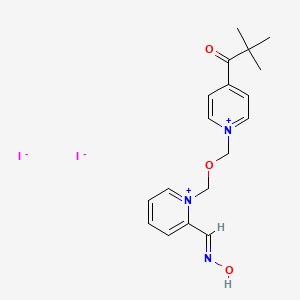 1-(2-Hydroxyiminomethyl-1-pyridinio)-3-(4-isovaleryl-1-pyridinio)-2-oxapropane diiodide