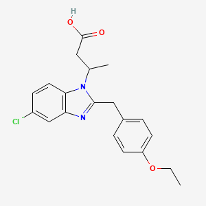 5-Chloro-2-((4-ethoxyphenyl)methyl)-beta-methyl-1H-benzimidazole-1-propanoic acid