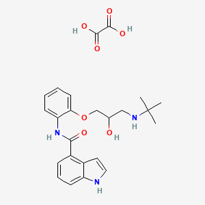 N-(2-(3-((1,1-Dimethylethyl)amino)-2-hydroxypropoxy)phenyl)-1H-indol-4-carboxamide oxalate