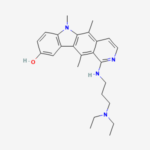 6H-Pyrido(4,3-b)carbazol-9-ol, 1-((3-(diethylamino)propyl)amino)-5,6,11-trimethyl-, hydrate