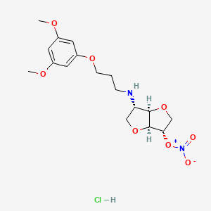 [(3S,3aR,6S,6aS)-3-[3-(3,5-dimethoxyphenoxy)propylamino]-2,3,3a,5,6,6a-hexahydrofuro[3,2-b]furan-6-yl] nitrate;hydrochloride