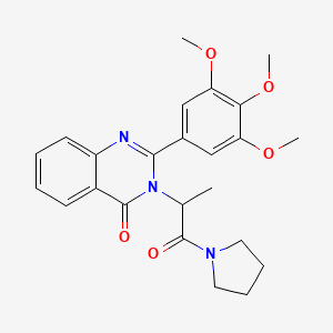 1-(1-Oxo-2-(4-oxo-2-(3,4,5-trimethoxyphenyl)-3(4H)-quinazolinyl)propyl)pyrrolidine