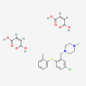 molecular formula C27H31ClN2O8S B12749194 (Z)-but-2-enedioic acid;1-[[5-chloro-2-(2-methylphenyl)sulfanylphenyl]methyl]-4-methylpiperazine CAS No. 93289-02-2