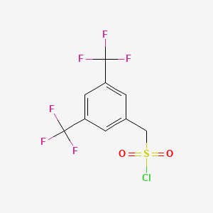 molecular formula C9H5ClF6O2S B1274926 [3,5-双(三氟甲基)苯基]甲磺酰氯 CAS No. 400770-85-6