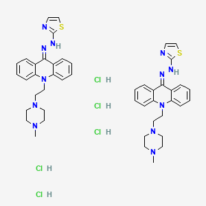 N-[[10-[2-(4-methylpiperazin-1-yl)ethyl]acridin-9-ylidene]amino]-1,3-thiazol-2-amine;pentahydrochloride