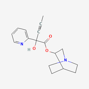 3-Pentynoic acid, 2-hydroxy-alpha-(1-propynyl)-, 3-quinuclidinyl ester