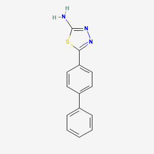 molecular formula C14H11N3S B1274930 5-(4-苯基苯基)-1,3,4-噻二唑-2-胺 CAS No. 70057-66-8