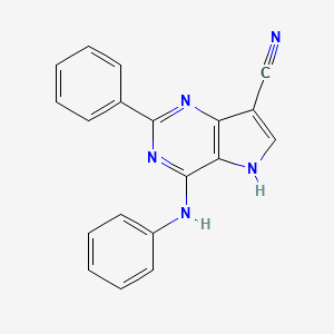 2-Phenyl-4-(phenylamino)-5H-pyrrolo(3,2-d)pyrimidine-7-carbonitrile