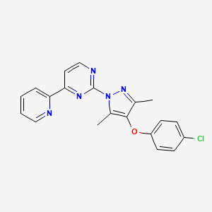 2-[4-(4-chlorophenoxy)-3,5-dimethylpyrazol-1-yl]-4-pyridin-2-ylpyrimidine