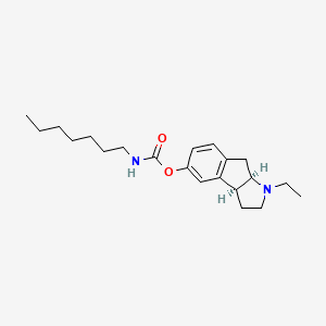 cis-(+-)-1-Ethyl-1,2,3,3a,8,8a-hexahydroindeno(2,1-b)pyrrol heptylcarbamate