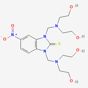 2H-Benzimidazole-2-thione, 1,3-dihydro-1,3-bis((bis(2-hydroxyethyl)amino)methyl)-5-nitro-