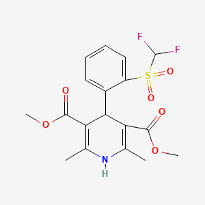 3,5-Pyridinedicarboxylic acid, 1,4-dihydro-4-(o-((difluoromethyl)sulfonyl)phenyl)-2,6-dimethyl-, dimethyl ester