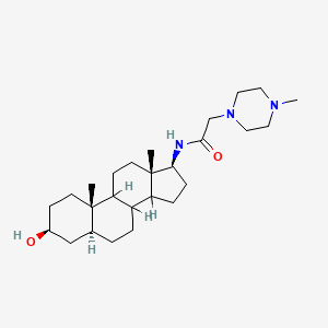 3-beta-Hydroxy-17-beta-((N-methylpiperazino)acetylamino)-5-alpha-androstane