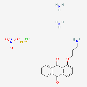 Platinum(1+), (1-(3-aminopropoxy)-9,10-anthracenedione-N)diamminechloro-, (SP-4-2)-, nitrate