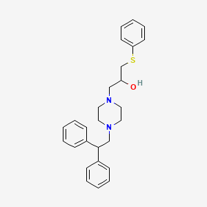 1-(2,2-Diphenylethyl)-4-(2-hydroxy-3-phenylthiopropyl)piperazine