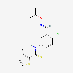 2-Thiophenecarbothioamide, N-(4-chloro-3-(((1-methylethoxy)imino)methyl)phenyl)-3-methyl-