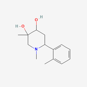 1,3-Dimethyl-6-(2-methylphenyl)piperidine-3,4-diol