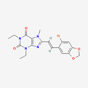 (E)-8-(2-Bromo-4,5-methylenedioxystyryl)-1,3-diethyl-7-methylxanthine