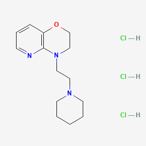 2H-Pyrido(3,2-b)-1,4-oxazine, 3,4-dihydro-4-(2-(1-piperidinyl)ethyl)-, trihydrochloride