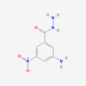 molecular formula C7H8N4O3 B1274953 3-氨基-5-硝基苯甲酰肼 CAS No. 205652-98-8