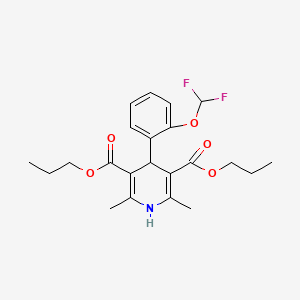 3,5-Pyridinedicarboxylic acid, 1,4-dihydro-4-(2-(difluoromethoxy)phenyl)-2,6-dimethyl-, dipropyl ester