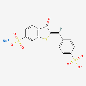 Benzo(b)thiophene-6-sulfonic acid, 2,3-dihydro-3-oxo-2-((4-sulfophenyl)methylene)-, disodium salt