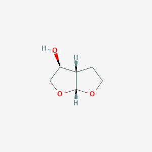 molecular formula C6H10O3 B127496 (3S,3aS,6aR)-六氢呋喃[2,3-b]呋喃-3-醇 CAS No. 252873-50-0