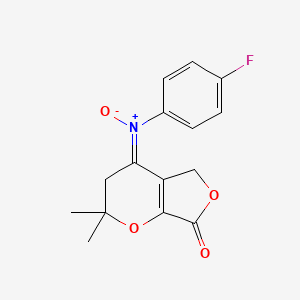 3,4-Dihydro-2,2-dimethyl-4-((4-fluorophenyl)imino)-2H-furo(3,4-b)pyran-7(5H)-one N-oxide