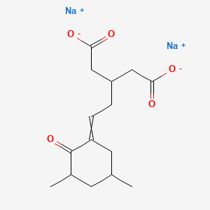 molecular formula C15H20Na2O5 B12749634 Disodium 3-(2-(3,5-dimethyl-2-oxocyclohexylidene)ethyl)pentanedioate CAS No. 69632-94-6