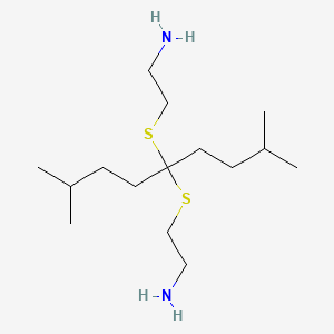 Ethanamine, 2,2'-((4-methyl-1-(3-methylbutyl)pentylidene)bis(thio))bis-