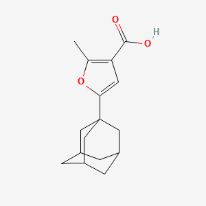 molecular formula C16H20O3 B1274965 5-(1-金刚烷基)-2-甲基-3-呋喃甲酸 CAS No. 669701-31-9
