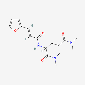 (+-)-2-((3-(2-Furanyl)-1-oxo-2-propenyl)amino)-N,N,N',N'-tetramethylpentanediamide