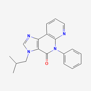 4H-Imidazo(4,5-c)(1,8)naphthyridin-4-one, 3,5-dihydro-3-(2-methylpropyl)-5-phenyl-