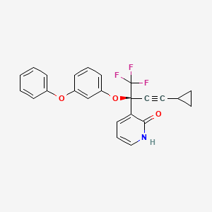 2(1H)-Pyridinone, 3-(3-cyclopropyl-1-(3-phenoxyphenoxy)-1-(trifluoromethyl)-2-propynyl)-