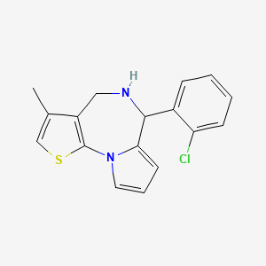 5,6-Dihydro-6-(2-chlorophenyl)-3-methyl-4H-pyrrolo(1,2-a)thieno(3,2-f)(1,4)diazepine