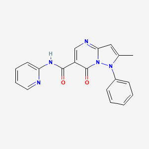 2-Methyl-7-oxo-1-phenyl-N-2-pyridinyl-1,7-dihydropyrazolo(1,5-a)pyrimidine-6-carboxamide