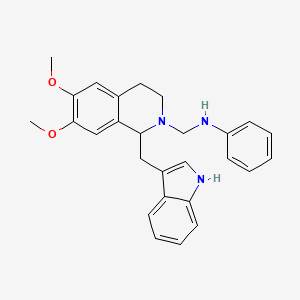 3,4-Dihydro-6,7-dimethoxy-1-(1H-indol-3-ylmethyl)-N-phenyl-2(1H)-isoquinolinemethanamine