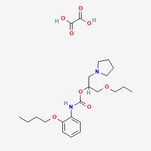 oxalic acid;(1-propoxy-3-pyrrolidin-1-ylpropan-2-yl) N-(2-butoxyphenyl)carbamate