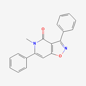 B1274979 5-methyl-3,6-diphenylisoxazolo[4,5-c]pyridin-4(5H)-one CAS No. 60986-80-3