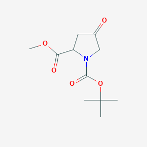 molecular formula C11H17NO5 B1274982 1-叔丁基 2-甲基 4-氧代吡咯烷-1,2-二羧酸酯 CAS No. 362706-26-1