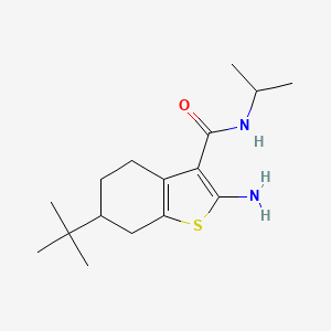 B1275023 2-amino-6-tert-butyl-N-isopropyl-4,5,6,7-tetrahydro-1-benzothiophene-3-carboxamide CAS No. 588678-89-1