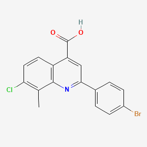 B1275041 2-(4-Bromophenyl)-7-chloro-8-methylquinoline-4-carboxylic acid CAS No. 588696-21-3