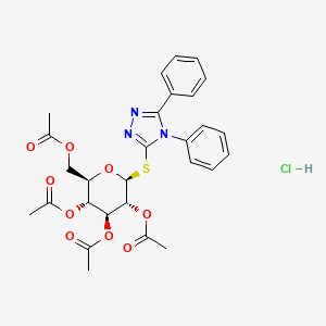 beta-D-Glucopyranoside, 4,5-diphenyl-4H-1,2,4-triazol-3-yl 1-thio-, 2,3,4,6-tetraacetate, monohydrochloride