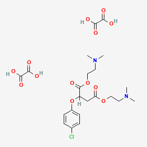 bis[2-(dimethylamino)ethyl] 2-(4-chlorophenoxy)butanedioate;oxalic acid