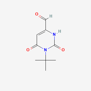 4-Pyrimidinecarboxaldehyde, 1-(1,1-dimethylethyl)-1,2,3,6-tetrahydro-2,6-dioxo-