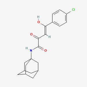 molecular formula C20H22ClNO3 B12750534 4-(4-Chlorophenyl)-2-hydroxy-4-oxo-N-tricyclo(3.3.1.1(sup 3,7))dec-1-yl-2-butenamide CAS No. 126681-81-0