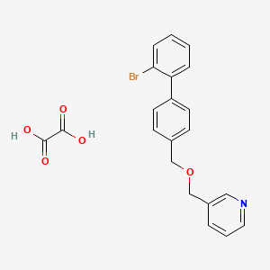 molecular formula C21H18BrNO5 B12750610 3-[[4-(2-bromophenyl)phenyl]methoxymethyl]pyridine;oxalic acid CAS No. 109524-02-9